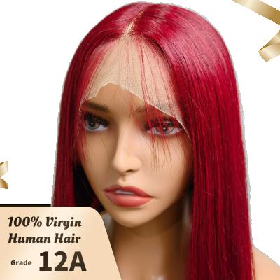 China Wholesale Silky Straight Wave Afro Wigs For Closure Red Straight Front Human Hair Brazilian Virgin Human Hair Color Full Lace Wigs HD Sellers Full for sale