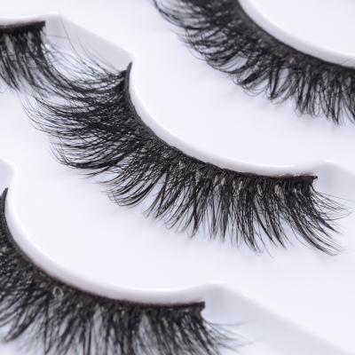 China Wholesale Cruelty Free For American Brand And Well Known Product 100% Handmade 25mm Natural Fluffy 3D Mink Eyelashes From Korea for sale