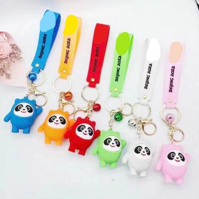 China Cute Small Key Chain Rubber Animal Pendant Keychains Men Women Lovers Car Doll Key Ring Accessories Fashion Game Bag Gift for sale