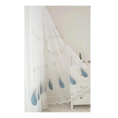 China Factory Manufacture Various Breathable Polyester Lace Embroidered Window Curtains Bedroom for sale