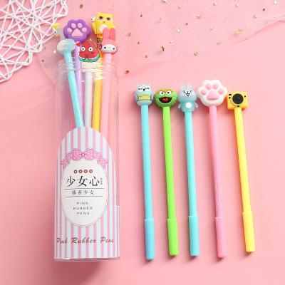 China Normal Cat Paw For Girl Korea New Color Fantasy Cartoon Plastic Custom Cute Kawaii Stationery Lovely For Kid Gift Gel Pen Set 10pcs for sale