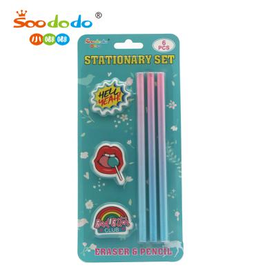 China Promotional Eraser Animal Shaped Rubber Printing Eraser Pencil Eraser Stationery Set for sale