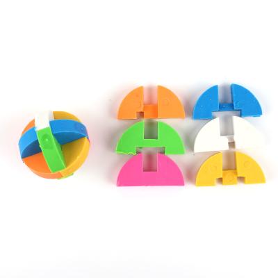 China Wholesale 3D Assembly Funny Rubik's Cube Rubber Eraser Ball/Eco-friendly/Cute/Novelty/Manual/Fancy/Promotional/Custom Novelty Pencil Rubber Ball Shape For Kids Promotional Eraser 5000 PCS of children of students for sale