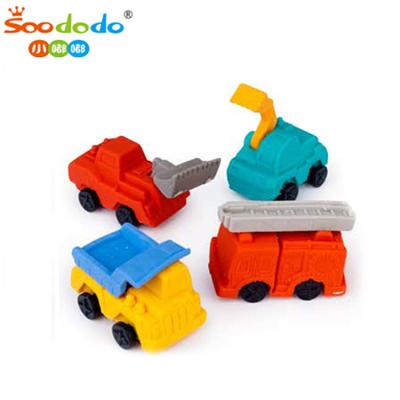 China 3D Assembly/Eco-friendly/Cute/Novelty/Manual/Fancy/Promotional/Custom Soododo 3D Car Shape Puzzle Toys Gift Promotion Toys Car Eraser For Boys for sale