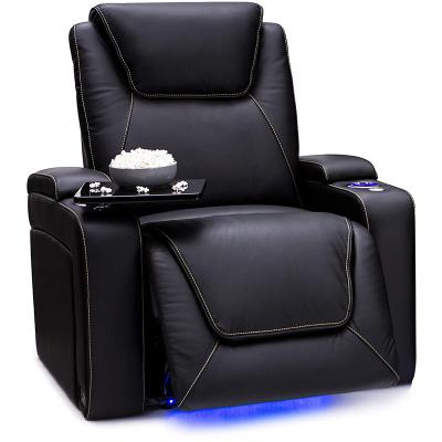 China Massage Powered Massage Recliner Heated Theater Chair, Headrest Home Theater Leather Recliner Sofa Chair, Cinema Seats Recliner for sale