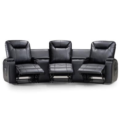 China Modern Amazon Supplier Hot Selling Luxury Home Cinema Recliner Sofa Chair 3 Seater With Wedge Arms for sale