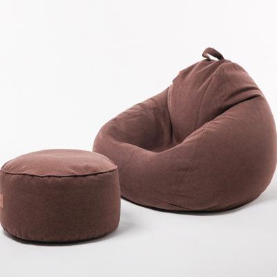 China New Design Living Room Indoor Outdoor Lazy Chair Sofa Hot Sales CY Bean Bag Teardrop Spinning Giant Bean Bag Cover for sale