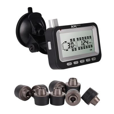 China Wireless TPMS RV Tire Pressure Monitoring System with 4 Sensors for KA2000 Trailer Truck for sale