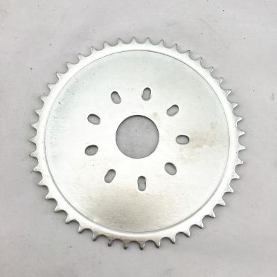 China High Quality Rear 44T Steel Bicycle Sprocket For Motorized Bike Engine Kit 80cc 50cc 66cc for sale