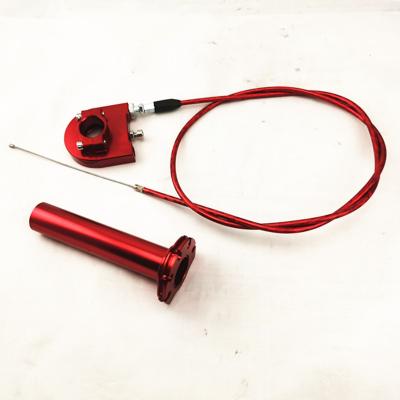 China Aluminum 7/8' CNC Aluminum Throttle Twist Grip With Cable For Dirt Pit Bike Handlebar Motorcycle Parts for sale