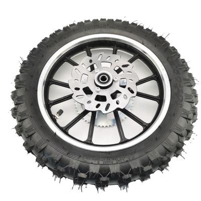 China Aluminum Alloy 49cc 50cc Mini Moto Ally Complete Rear Wheel Rims 10inch For Dirt Bike Pocket Bike 2.50-10 for sale