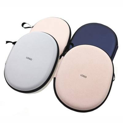 China Protect Zipper Shockproof Leather Material Earphone Eva Storage Case Wireless Headphone Protective Carrying Case for sale