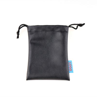 China Waterproof Rope Handle Product High Quality Eco-Friendly Travel Storage Bag Personalized Leather Drawstring PU Jewelry Mini Gift Bags for sale