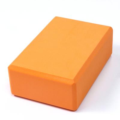 China Custom Eco-Friendly High Density Eva Foam Yoga Brick Logo Low MOQ New Design Fitness Bodybuilding Yoga Brick Cheap Orange Block Small Orange for sale