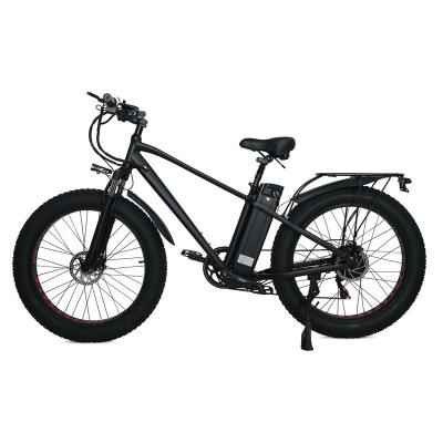 China High Quality Aluminum Alloy Fat Tire Road Bike 750w Electric Bike 24Ah Mountain Electric Hybrid Bicycle with Removable Battery for sale