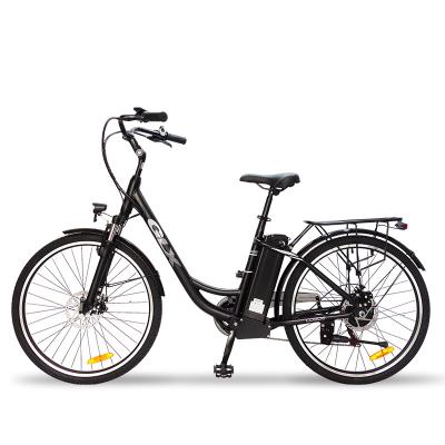 China Aluminum alloy new arrival ebike 36v 350w classic city bike electric bicycle with shimano 7 speed gear for lady adult for sale