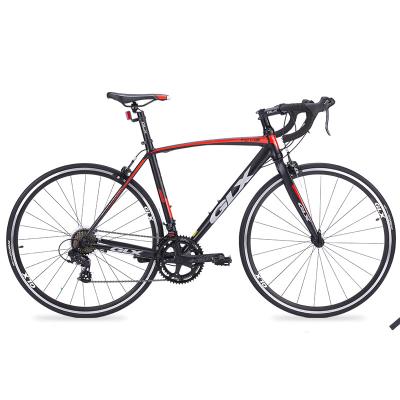 China Factory price aluminum alloy cycling 700c 21 speed roadbike disc brake wheel alloy frame road bicycle for adult for sale