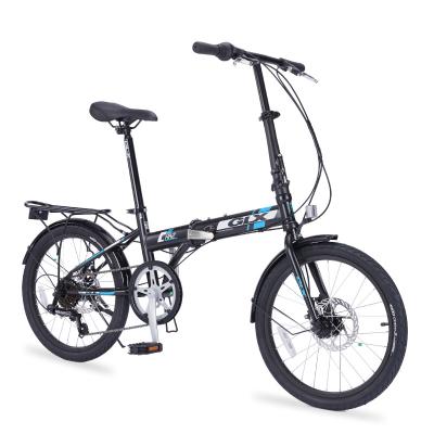 China Wholesale Ready Gear Folding Bicyles Stock City Steel Frame 6 20 Inch Folding Bike For Adults Portable Folding Cycle for sale