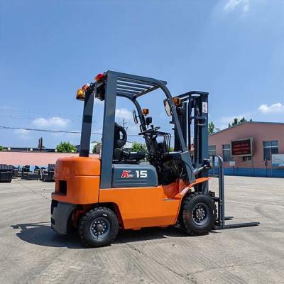 China Triplex Container Mast 4.5m 1.5T Diesel Powered Forklift MITSUBISHI S4S Engine for sale