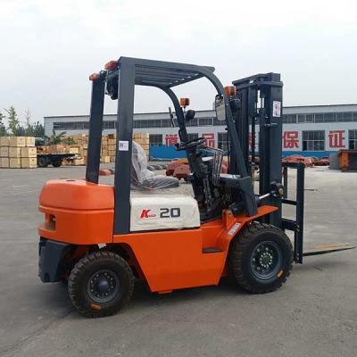 Cina Duplex 3m Mastro 2Ton Diesel Lift Truck Motore cinese Cambiatore laterale colore giallo in vendita