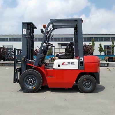 China Orange 2.5 Ton Forklift Diesel Chinese Engine FFL Mast Diesel Operated Forklift for sale