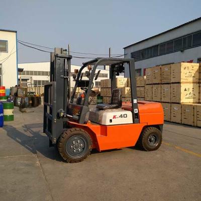 China 2 Stage Diesel Powered Forklift Up To 4 Tons Orange Diesel Counterbalance for sale