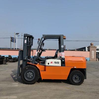 China Chinesische 5 Tonnen Diesel-Forklift CPCD50 3 Stufen Mast Seitenverschiebung Schwerlast zu verkaufen