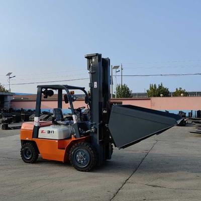 China CPCD30 Diesel Forklift 3 Ton Hinged Fork Bucket 3000kgs Balance Counterbalance for sale