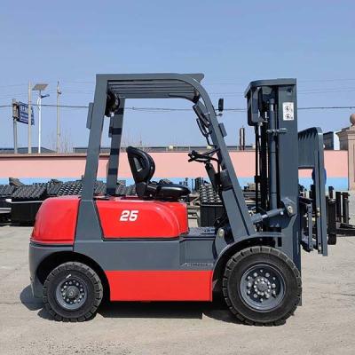 Cina 2500 kg 5000 lbs 2.5 tonnellate carrello elevatore idraulico 2.5 T diesel carrello elevatore laterale in vendita