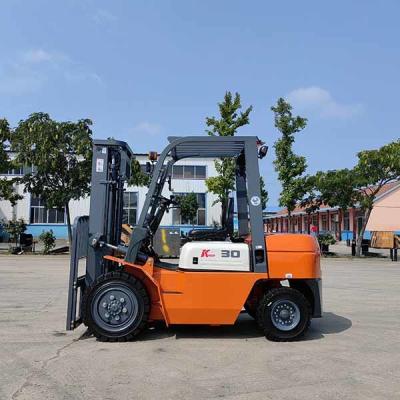 China Duplex Mast Gasoline Powered Forklift 3000kgs Warehouse Equipment Forklift for sale