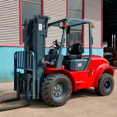 China Leistungsstarker, kleiner All-Terrain-Forklift mit 3,0 Tonnen hoher Durchfahrbarkeit zu verkaufen