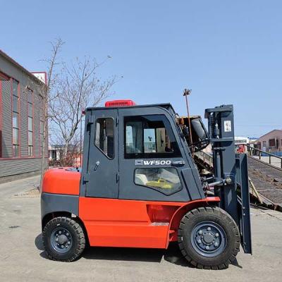 China CPCD50 5 ton Diesel vorklift Chinese motor Diesel lift truck cabine verwarmer Te koop