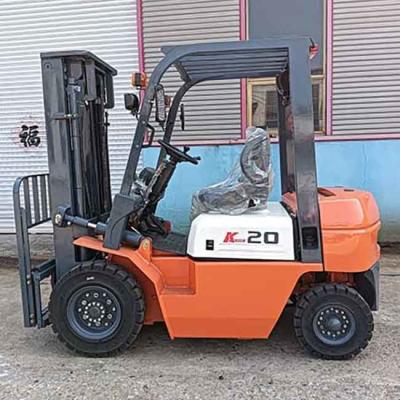 China 3 Stage Container 4.5 Mast 2T Diesel Forklift Truck ISUZU Diesel Counterbalance Yellow for sale