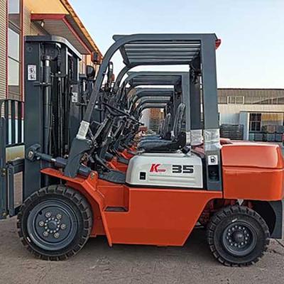 China 3500 Kgs Petrol Forklift 3.5 Ton Chinese Engine Counterbalance Lift Truck for sale