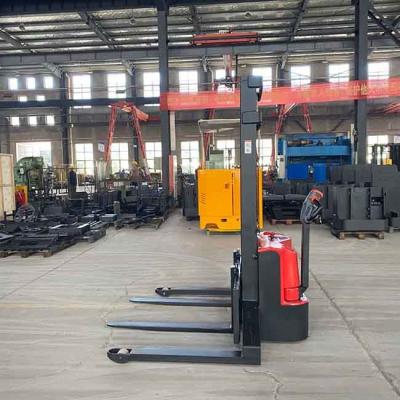 China ISO Straddle Pallet Stacker 1000kg-1500kg Electric Stacker Pallet Jack for sale