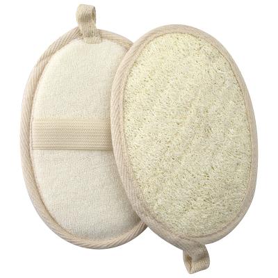 China 100% Natural Loofah Customized Logo Shower Loofah Sponge Pad Exfoliating Loofah Body Scrubber Natural Bath Sponge Sweep For Men And Women en venta