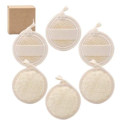 中国 100% Natural Loofah 100% Natural Loofah Body And Facial Scrub Pad Exfoliating Loofah Sponge Pads Face Loofah Brush 販売のため