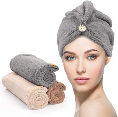 Cina Super Turban Towel Water Absorbency Microfiber Hair Drying Wraps Towel in vendita