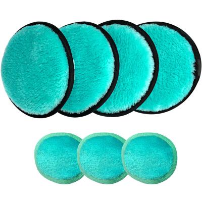 China Multi Viable Sizes Protective Makeup Remover Pads Face Set Eyes 7 Pack Washable Reusable Face Cleansing Puff for sale