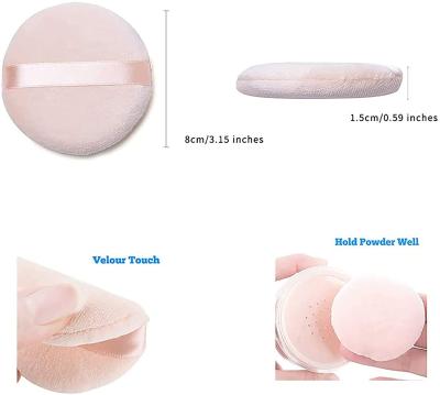 China Sustainable Eco Friendly Velvet Finish Powder Blast Microfiber Makeup Pad Face Remover Around Remover Pads à venda