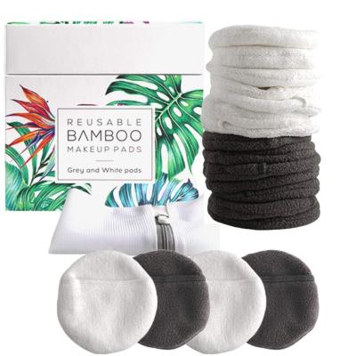 China Bamboo Pad Bamboo Terry Reusable Face Eco-Friendly Cotton Makeup Remover Rounds Soft Soft Charcoal Pads en venta