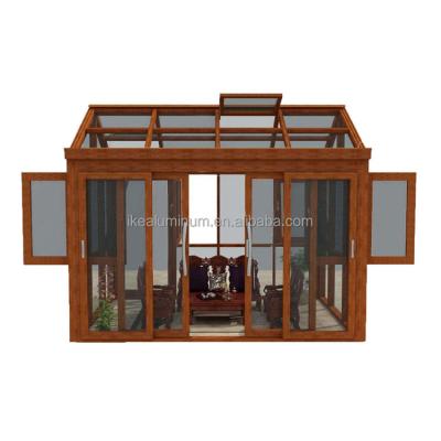 China Modular Prefab Glass Manufacturer Sunrooms Glass Houses Aluminum Energy Saving Glass Room House for sale