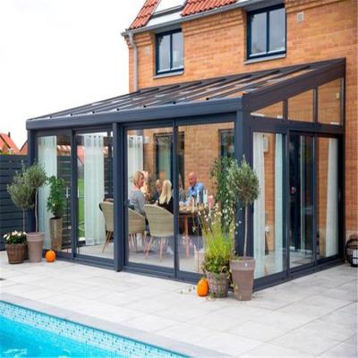 China Energy Saving Sunrooms Aluminum Glass Sunroom For Free Standing Solarium Sunroom for sale