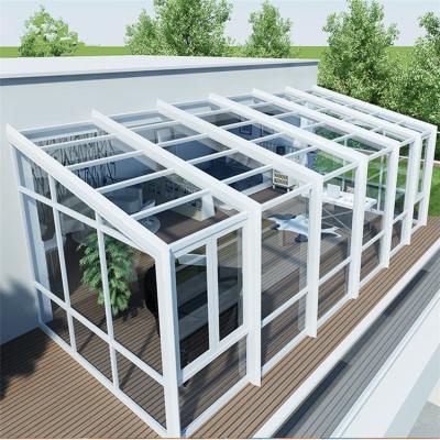 China Energy Saving Sunrooms Aluminum Glass Sunroom For Free Standing Solarium Sunroom for sale