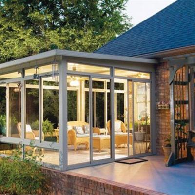 China Sunroom 2021 Outdoor Restaurant Sale Verano Sunroom House Polycarbonate Hotel Aluminum Soundproof Energy Saving Warm Glass Sunroom for sale