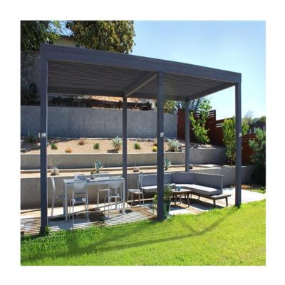 China Easily Assembled Waterproof Pergola Sail Shade Sun Adjustable Bioclimatic Motorized Pergola-Aluminum Outdoor Aluminum Pergola for sale