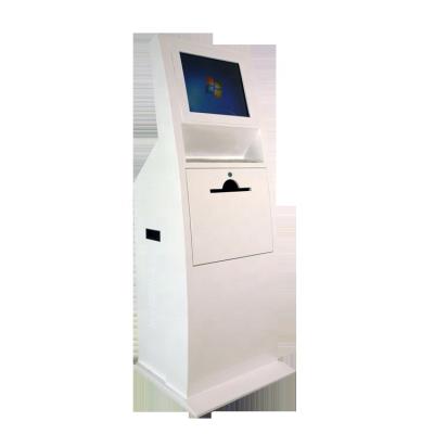 China Self Service Indoor Automatic Ticket A4 Document Printing Kiosk With Metal QWERTY Keyboard for sale