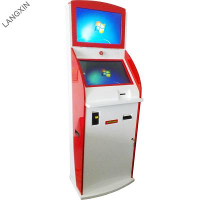 China Indoor Double Screen Self Service Barcode Payment Terminal Kiosk Multi Function Shopping Mall Digital Signage Screen for sale