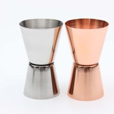 China Viable Rose Gold And Natural Color Cocktail 30/45ml Double Jigger Bar for sale