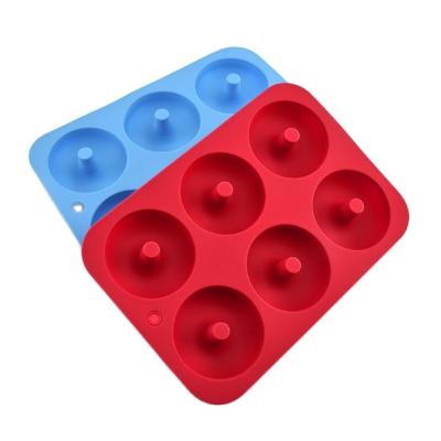 China 2020 Viable Popular Viable 6 Slot Food Grade Bake Molds Cake Baking Molds Silicone Cake Molds Edible Donut Maker Mold For Baking for sale